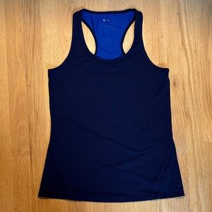 Women's Navy Blue Racerback Workout Tank Top S